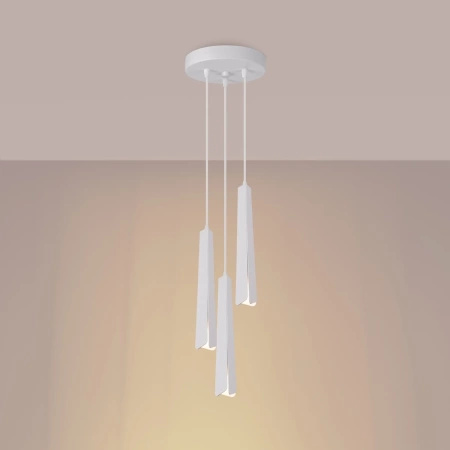 Lampa wisząca PRYSM 3P biała