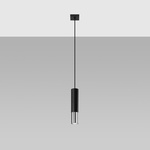 Lampa wisząca LOOPEZ 1 czarny/chrom