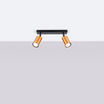 Plafon WINX 2 czarny/miedź