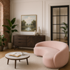 Sofa w stylu Art Deco w kolorze różowym- Nua