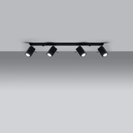 Plafon MERIDA 4L czarny