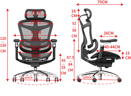 Fotel biurowy na kółkach ergonomiczny ANGEL  kosmO