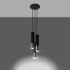 Lampa wisząca LOOPEZ 3P czarny/chrom