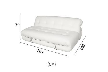 Nowoczesna sofa rozkładana- biały ecru- Nua