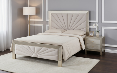 Stilig Bedroom ST900Q Łóżko tapicerowane 160cm + 2 szafki nocne ST901