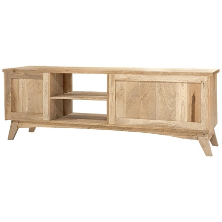 Drewniana długa szafka RTV z litego mango180 cm-NOVA