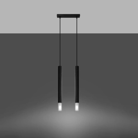 Lampa wisząca WEZYR 2 czarna