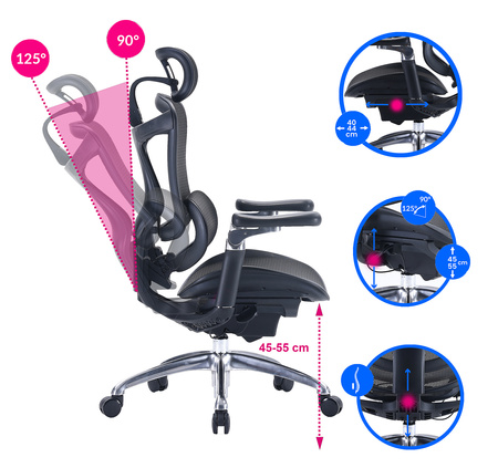 Fotel biurowy na kółkach ergonomiczny ANGEL  kosmO