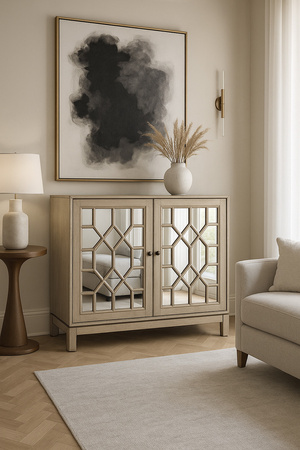 Komoda Glamour z lustrzanymi frontami 127 cm - Avola