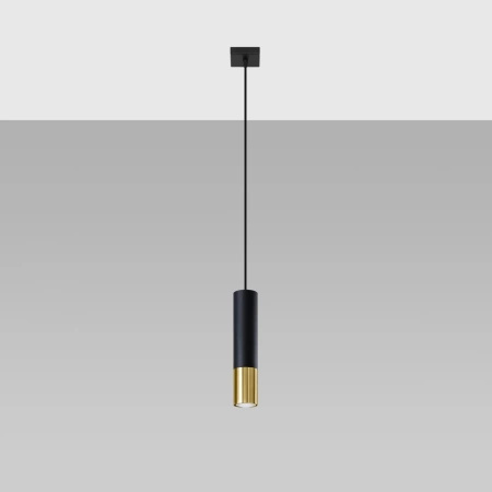 Lampa wisząca LOOPEZ 1 czarny/złoty