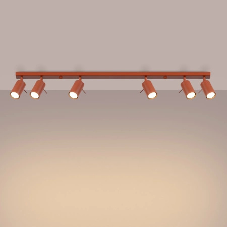 Plafon RING 6L ochra czerwona