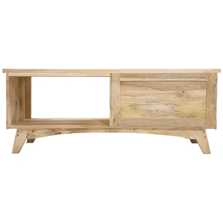 Szafka RTV NOVA 140 cm z 2 szufladami i półką drewniana kolor naturalny