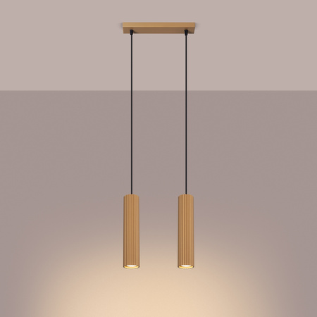 Lampa wisząca KARBON 2 złoty