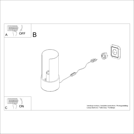 Lampa biurkowa FLASH biała
