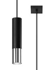 Lampa wisząca LOOPEZ 1 czarny/chrom