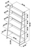 Regał industrialny 190 cm – styl loftowy, drewno i stal