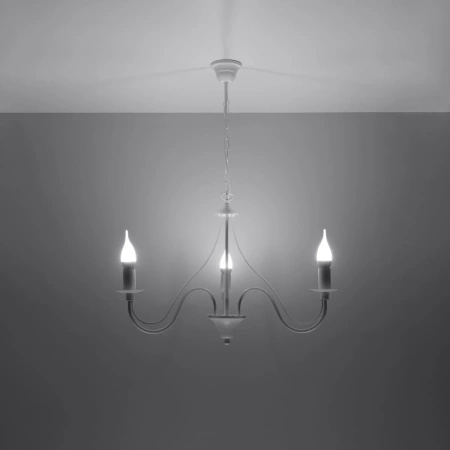 Żyrandol MINERWA 3 biały