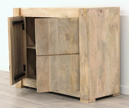 Komoda z litego drewna mango – naturalne wykończenie 109 cm