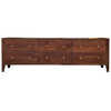 Komoda z litego  drewniana 175 cm - WALNUT ciemny orzech