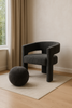 Zestaw Krzesło Leith LET71BLA + Podnóżek Leith LET76BL