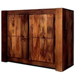 Komoda z litego drewna mango – ciepły brąz 109 cm