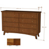 Komoda z litego drewna akacji indyjskiej 140 cm – kolor walnut