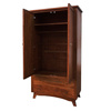 Szafa dwudrzwiowa drewniana 100 cm z szufladami - kolor Walnut