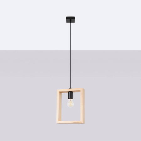 Lampa wisząca ARIES naturalne drewno