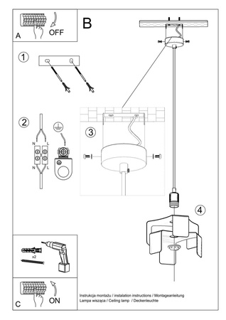 Lampa wisząca TULIP biały