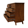 Komoda z litego drewna akacji indyjskiej 140 cm – kolor walnut