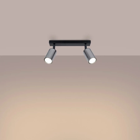 Plafon WINX 2 czarny/chrom