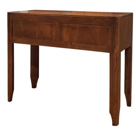 Toaletka drewniana 100 cm z szufladami – akacja indyjska, kolor WALNUT