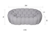 Futurystyczna sofa do salonu jasnoszara- NUA