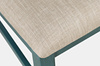 Krzesło do jadalni ciemnoturkusowe tapicerowane – styl rustykalny shabby chic