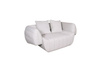 Nowoczesna tapicerowana sofa w kolorze białym- Nua