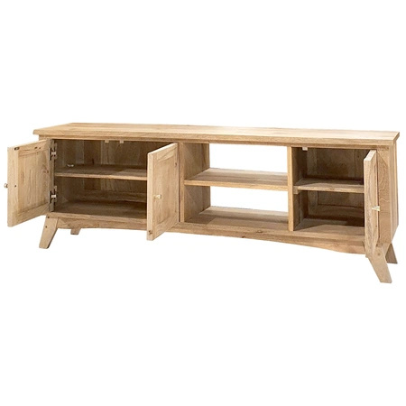 Drewniana długa szafka RTV z litego mango180 cm-NOVA