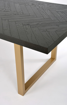 Duży drewniany stół 200 cm w kolorze czarnym