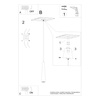 Lampa wisząca naturalne drewno SULA 1 