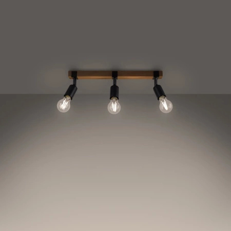 Plafon ZUCA 3 czarny