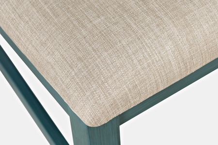 Krzesło do jadalni ciemnoturkusowe tapicerowane – styl rustykalny shabby chic