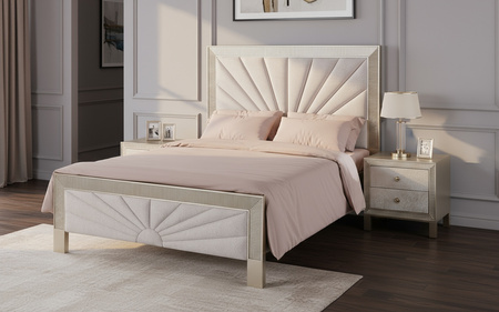Stilig Bedroom ST900Q Łóżko tapicerowane 160cm + 2 szafki nocne ST901