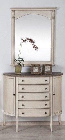 Lustro w drewnianej ramie, shabby chic  80x99 cm Limena