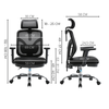 Fotel biurowy ANGEL ergonomiczny obrotowy - Model jOkasta-czarny
