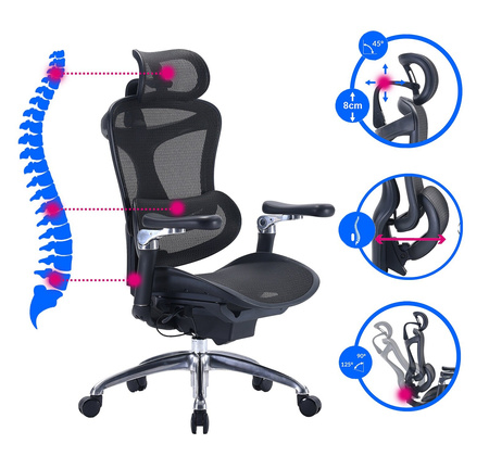 Fotel biurowy na kółkach ergonomiczny ANGEL  kosmO
