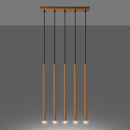 Lampa wisząca PASTELO 5L złota
