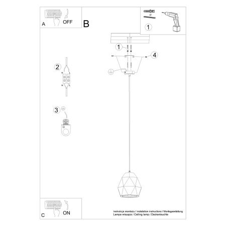 Lampa wisząca ceramiczna MINT
