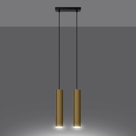 Lampa Wisząca LAGOS 2 złoty połysk