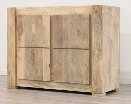 Komoda z litego drewna mango – naturalne wykończenie 109 cm