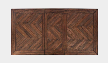 Stół drewniany rozkładany 152,5-198 cm z intarsją w jodełkę