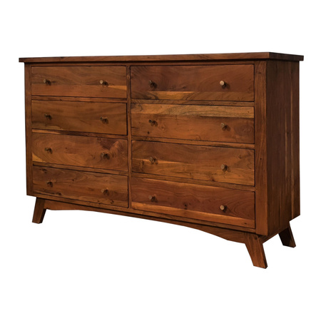 Komoda z litego drewna akacji indyjskiej 140 cm – kolor walnut